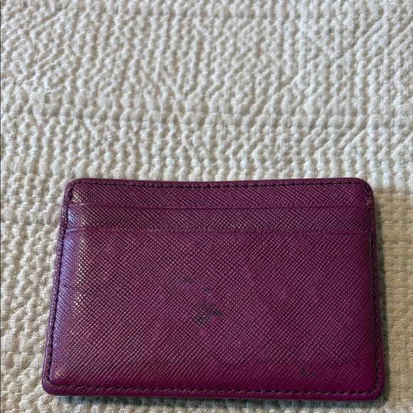 🔹️Tory Burch🔹️ Preloved Purple Card Holder (With Wear) - Picture 5 of 11